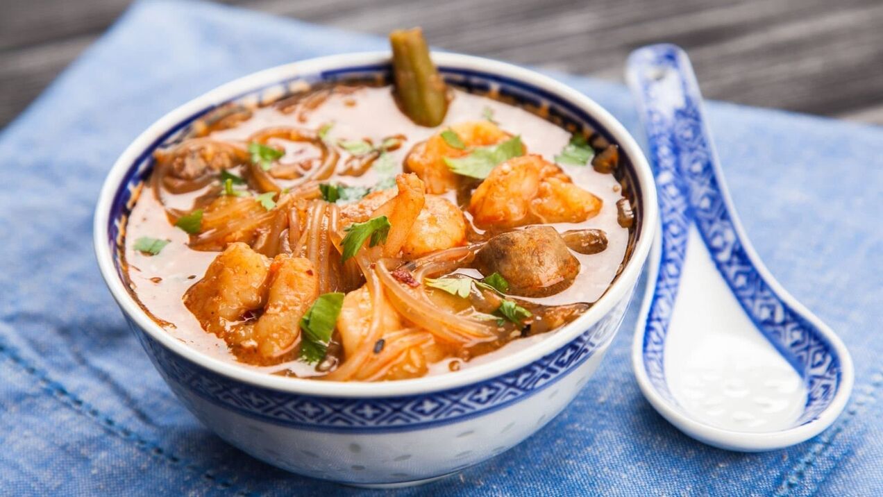 Garnelensuppe für Power